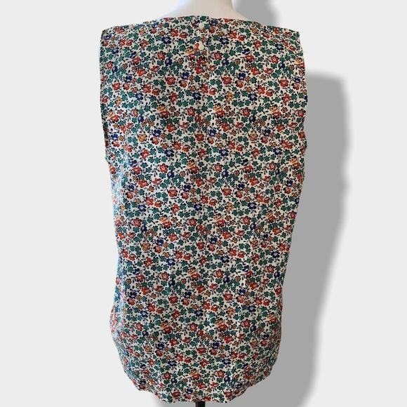 🆑3/$20 J.Crew | Floral Split Linen Tank Top - Picture 3 of 6